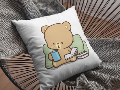 Mocha Bear Printed Cushion