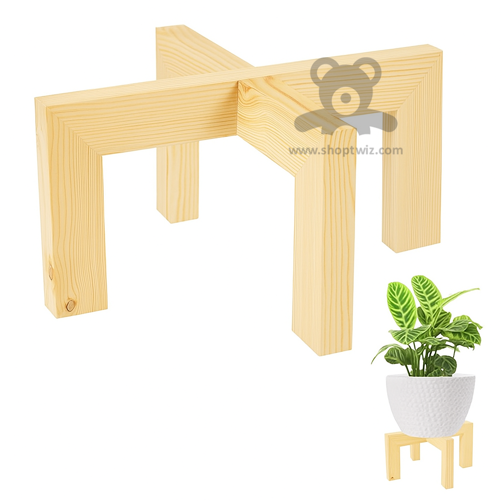 ShopTwiz Wooden Pot Stand