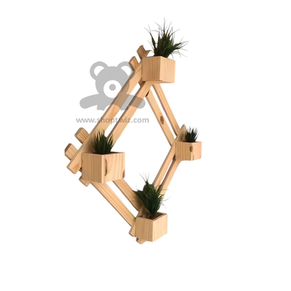 ShopTwiz Wooden Decorative Cube Design Stand