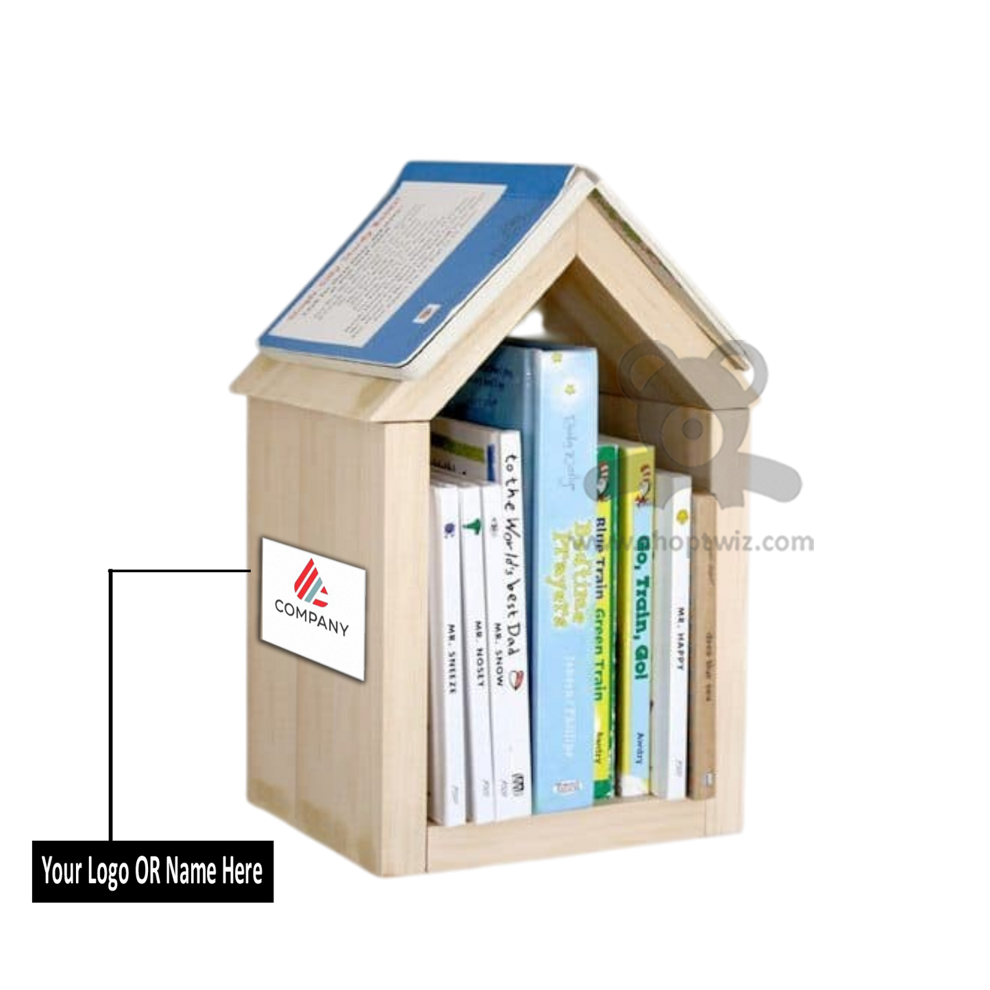 ShopTwiz Customized Wooden House – Personalize with Logo or Name | Elegant Corporate Gift