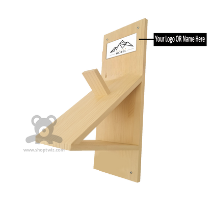 ShopTwiz Customized Wooden Helmet Holder – Personalize with Logo or Name | Unique Corporate Gift