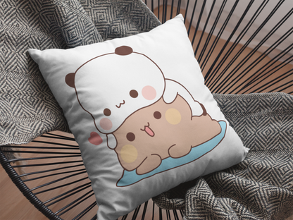 Mocha Bear Printed Cushion