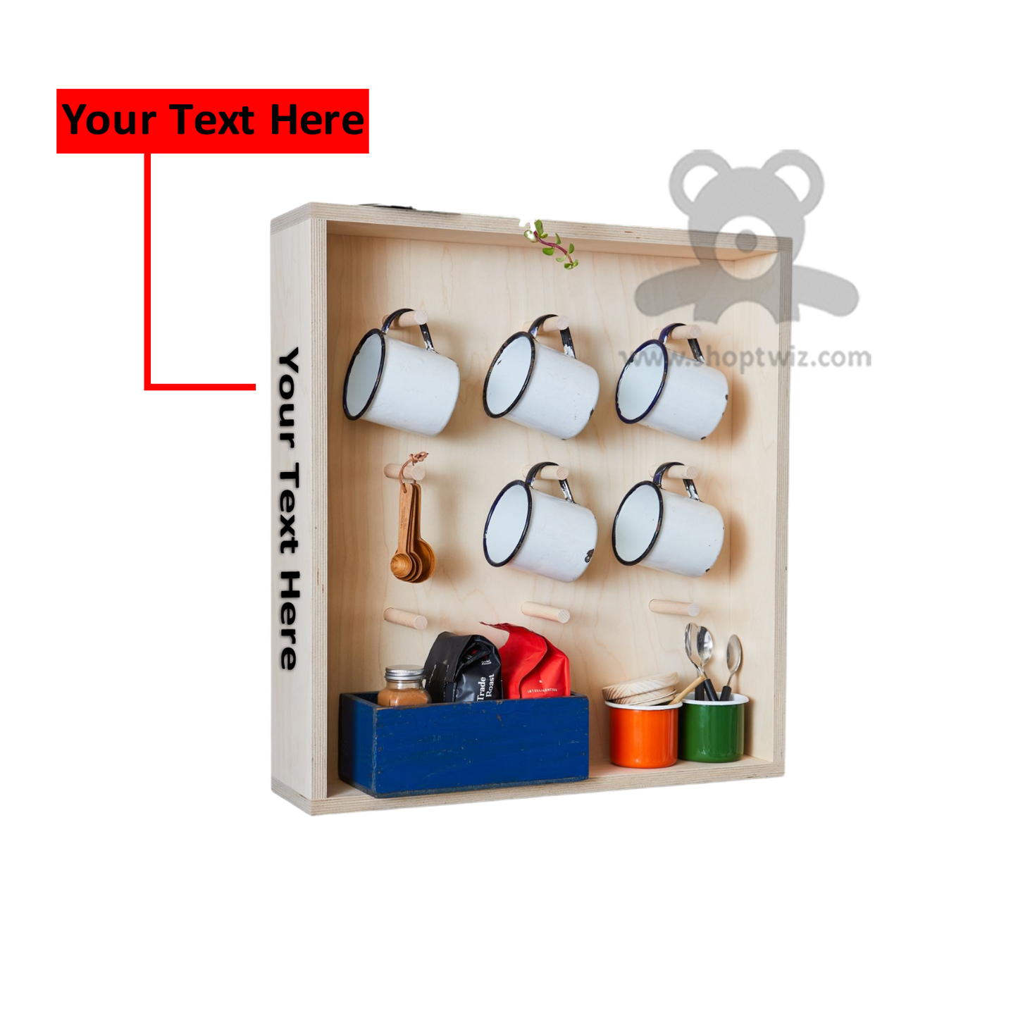ShopTwiz Customized Coffee Mug Holder – Personalize with Logo or Name | Elegant Corporate Gift