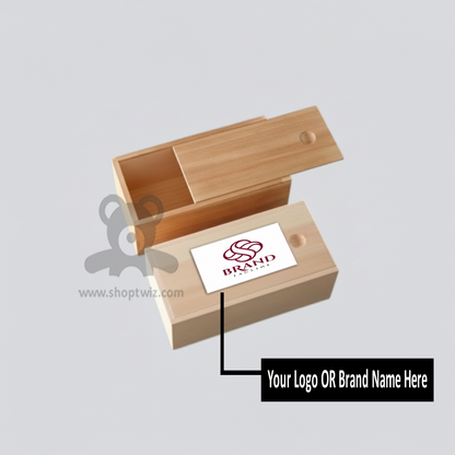 ShopTwiz Customized Wooden Box – Personalize with Logo or Name | Elegant Corporate Gift