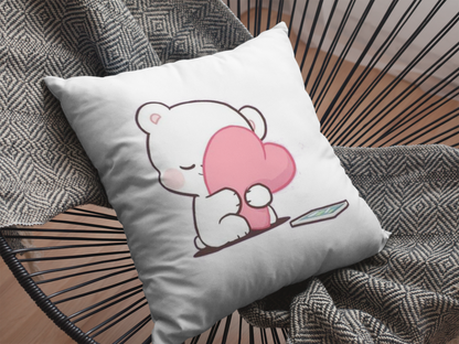 Mocha Bear  Printed Cushion