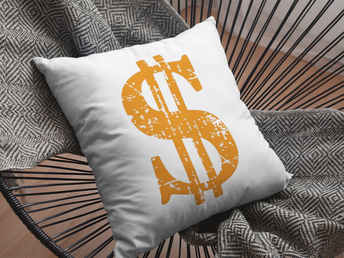 Dollar Printed Cushion