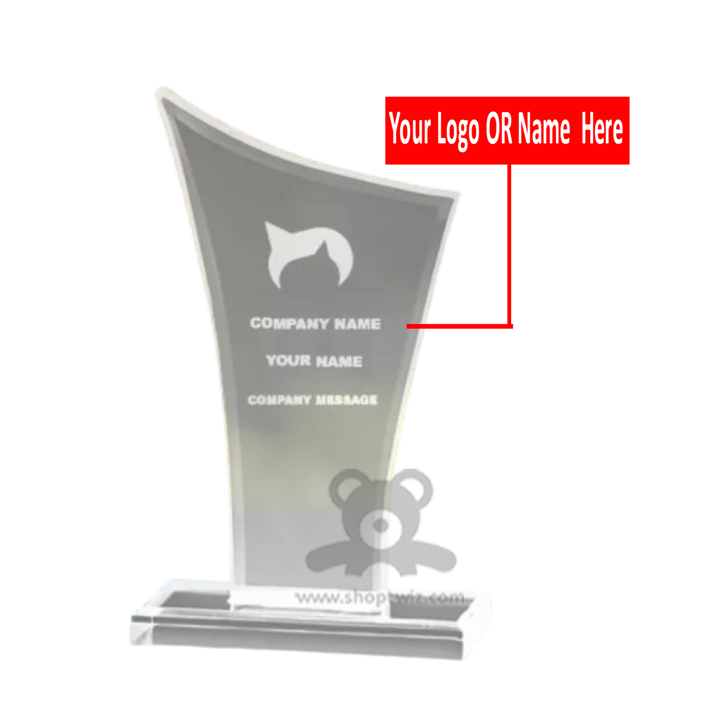 ShopTwiz Customized Trophy – Personalized with Logo or Name | Premium Corporate Gift