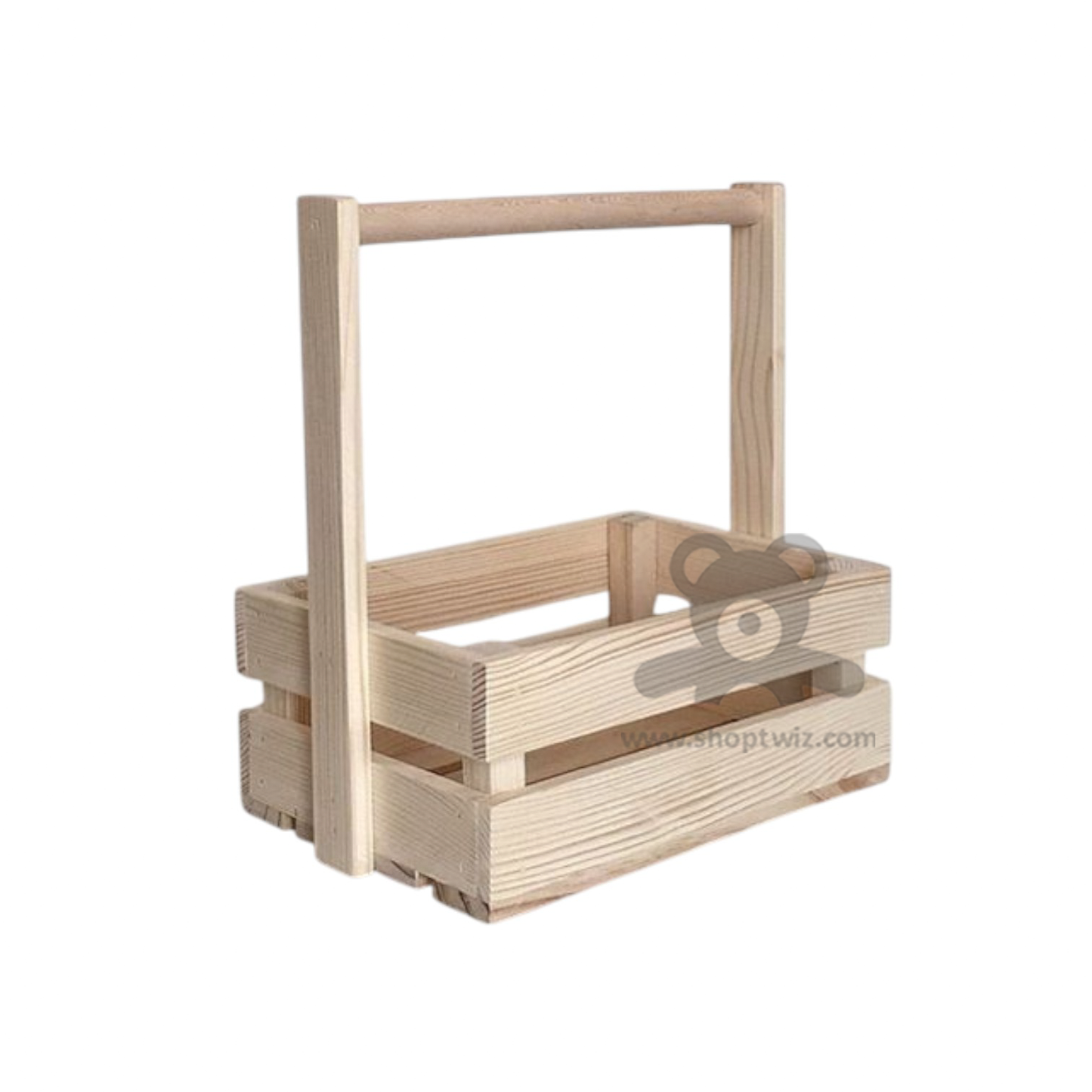 ShopTwiz Wooden Basket with Handle – Basket for Gift
