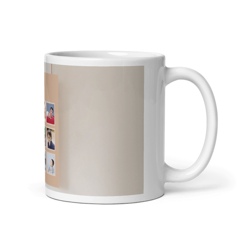 Customized Coffee Mug - Add Your Own Photo -9 Photo Frame Pattern