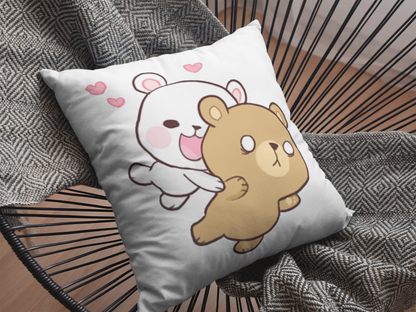 Mocha Bear Printed Cushion