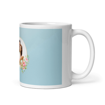 Customized Coffee Mug - Add Your Own Photo -Sky Blue Background