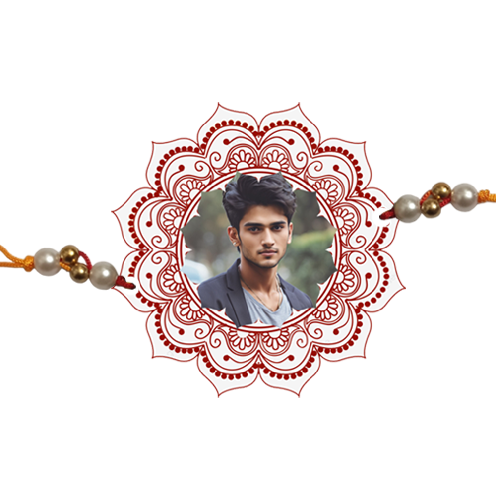 Photo Rakhi ( Customized / Personalized / I Love My Handsome  Brother / Photo Rakhi