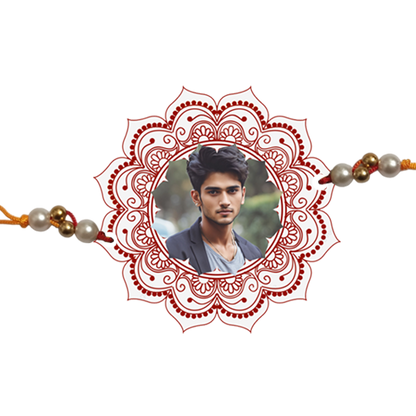 Photo Rakhi ( Customized / Personalized / I Love My Handsome  Brother / Photo Rakhi