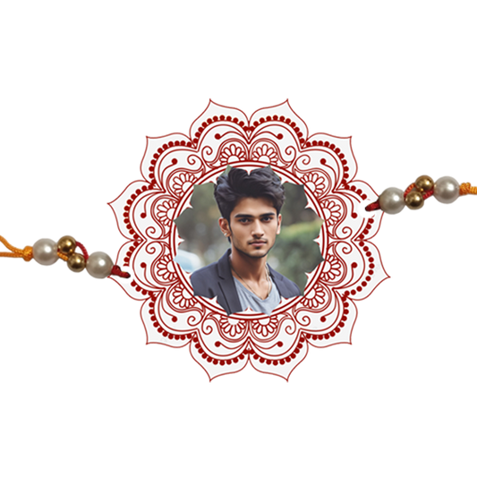 Photo Rakhi ( Customized / Personalized / I Love My Handsome  Brother / Photo Rakhi