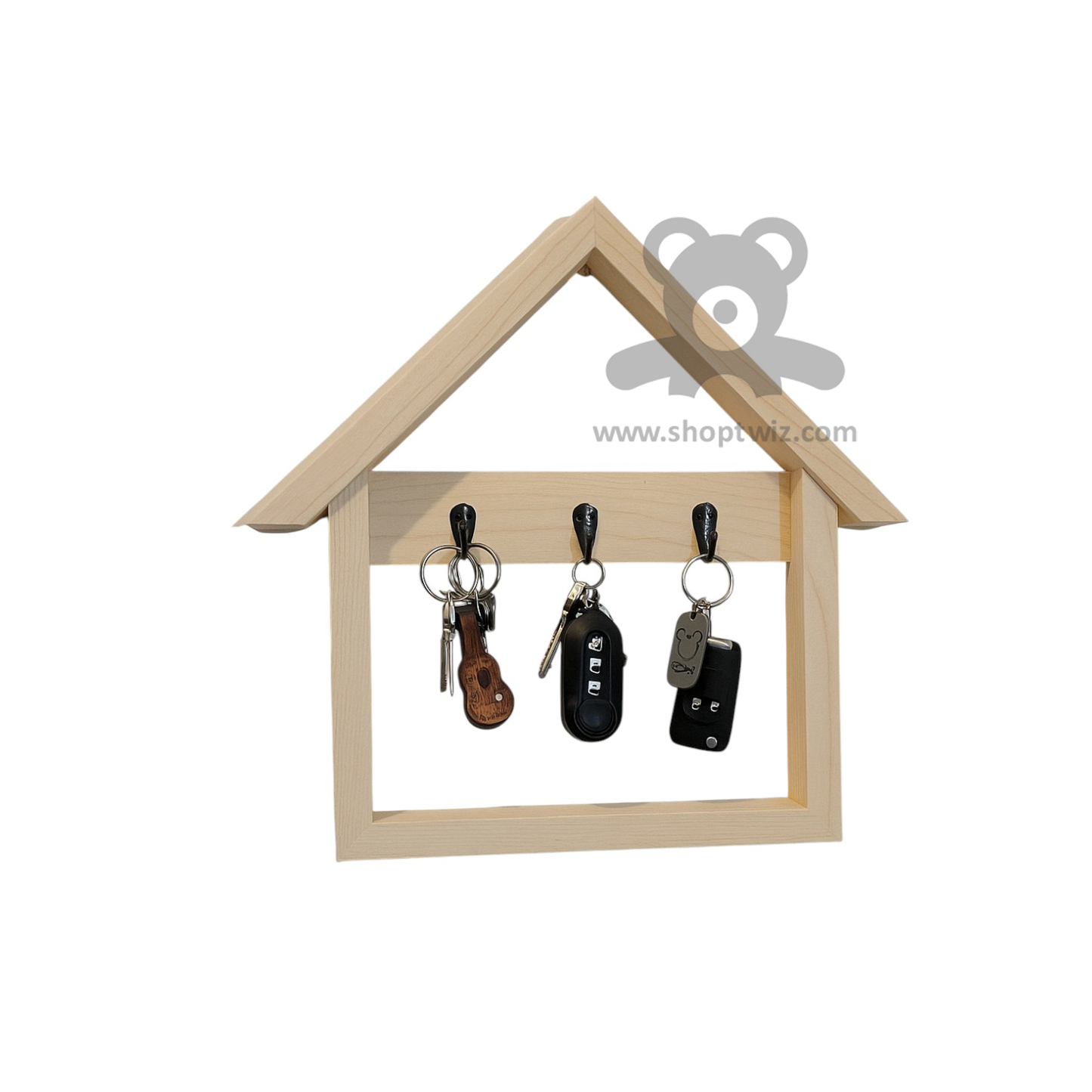 ShopTwiz Wooden House Style Key Hanger