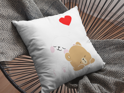 Mocha Bear Printed Cushion