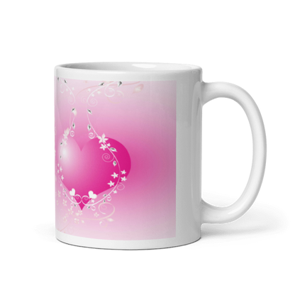 Customized Coffee Mug - Add Your Own Photo -Heart Background