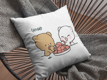 Mocha Bear  Printed Cushion