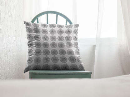 Printed Ethnic Cushion Cover with Filler Included ( 12 inch x 12 inch )