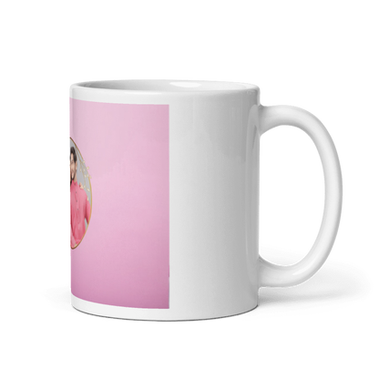 Customized Coffee Mug - Add Your Own Photo -Light Pink Background