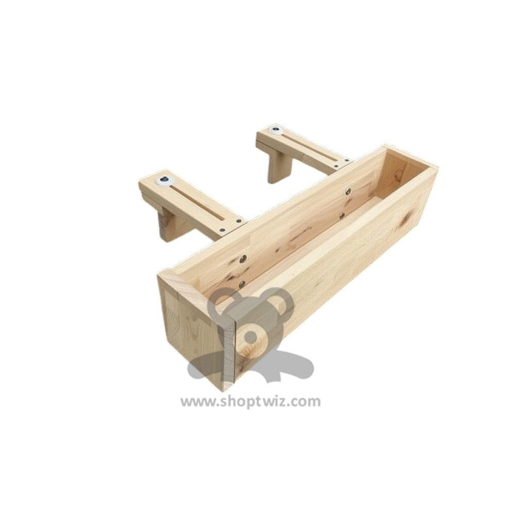 ShopTwiz Wooden Pot Tray for Garden Decoration
