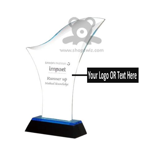 ShopTwiz Customized Acrylic Trophy – Personalized Logo & Name Corporate Gift