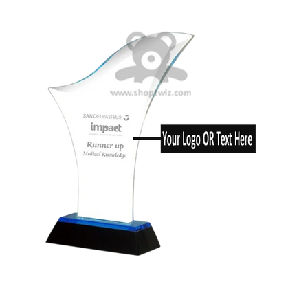 ShopTwiz Customized Acrylic Trophy – Personalized Logo & Name Corporate Gift