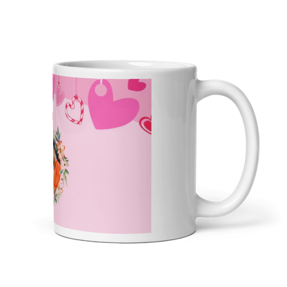 Customized Coffee Mug - Add Your Own Photo - Heart Background