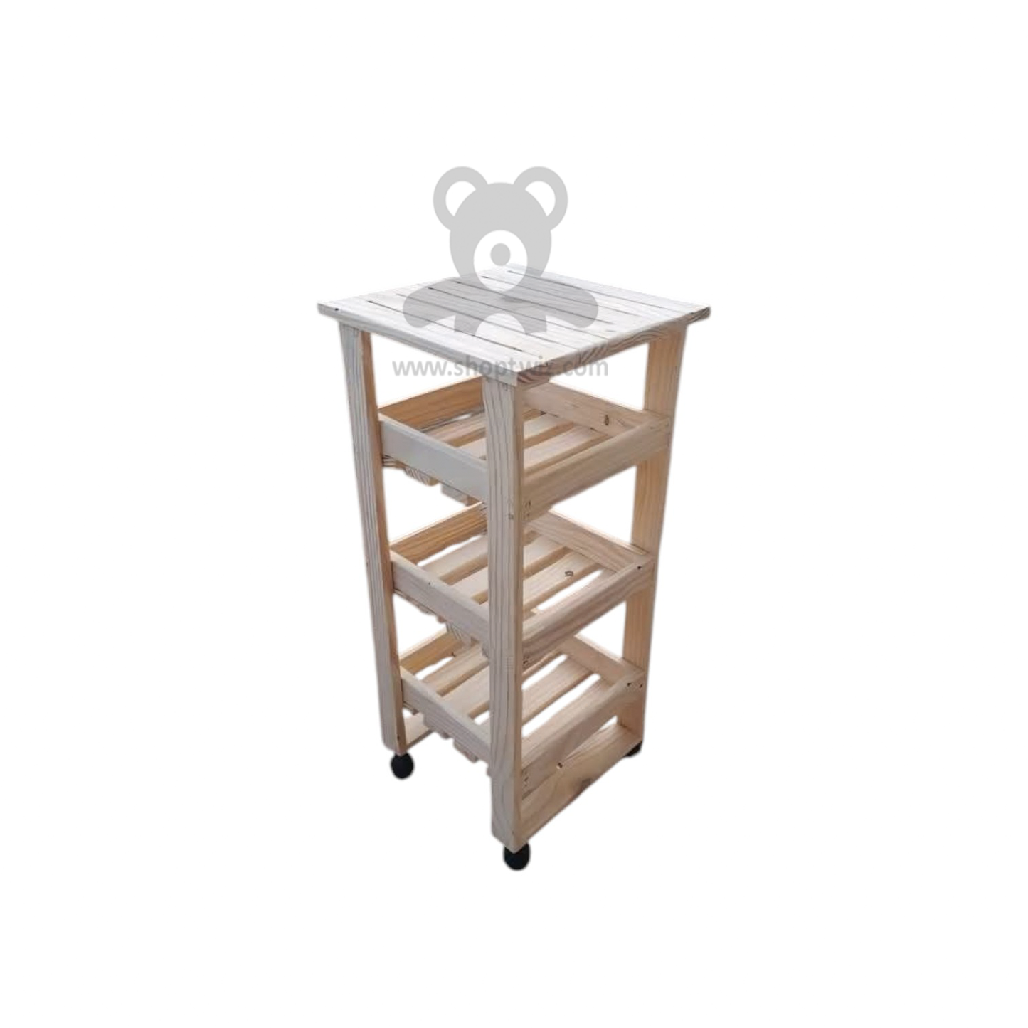 ShopTwiz Wooden 3-Box Pot Stand
