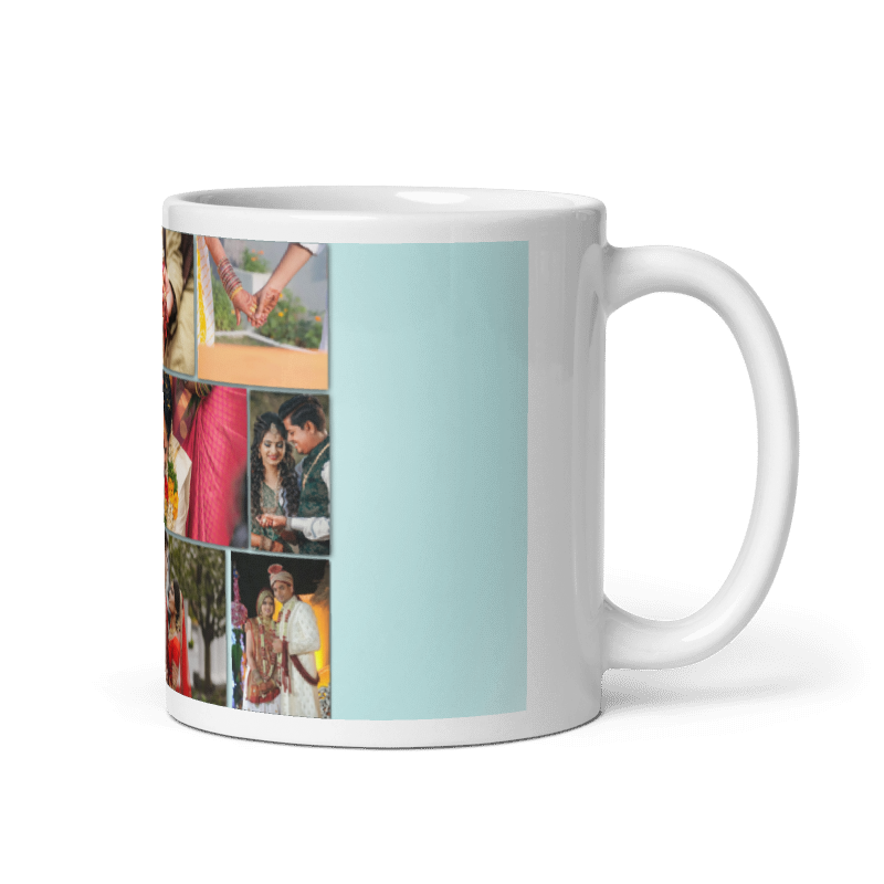 Customized Coffee Mug - Add Your Own Photo -8 Photo Frame Pattern