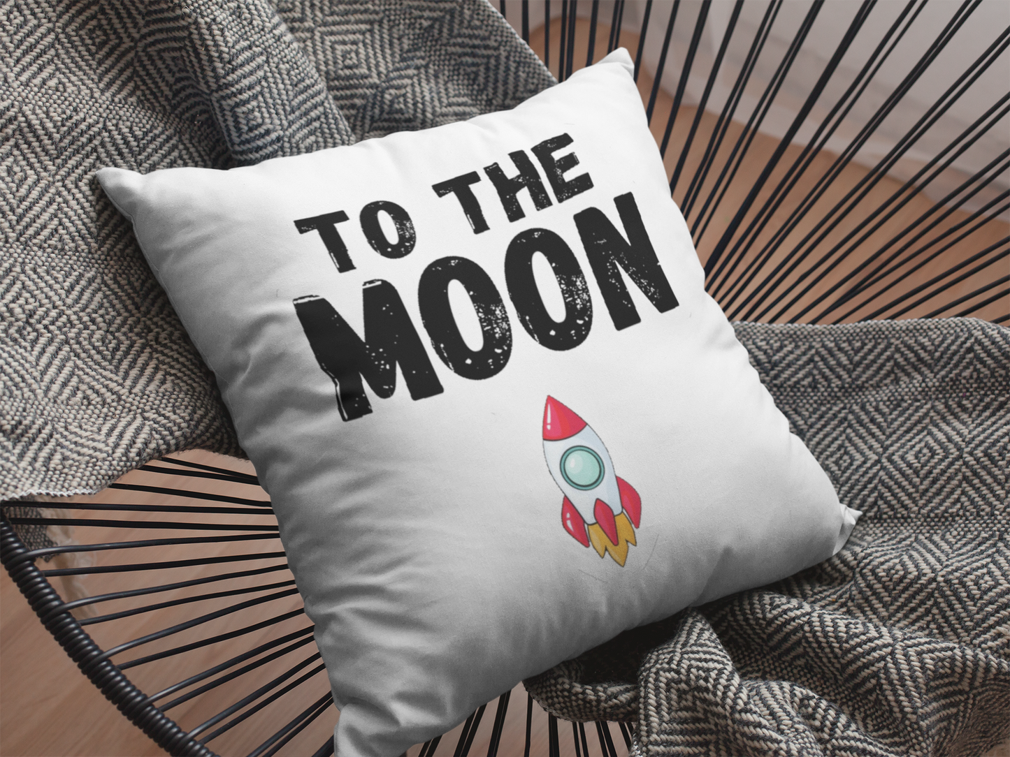 To The Moon  Printed Cushion
