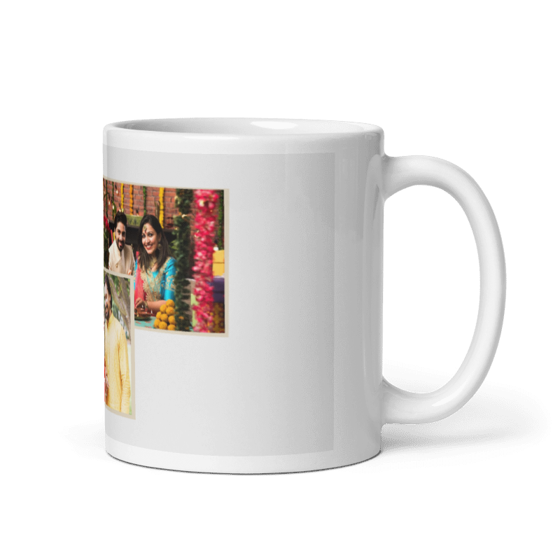 Customized Coffee Mug - Add Your Own Photo -3 Photo Frame Pattern