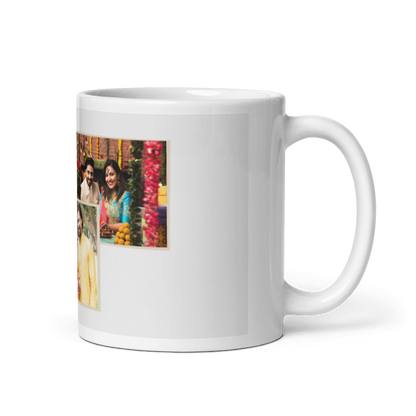 Customized Coffee Mug - Add Your Own Photo -3 Photo Frame Pattern