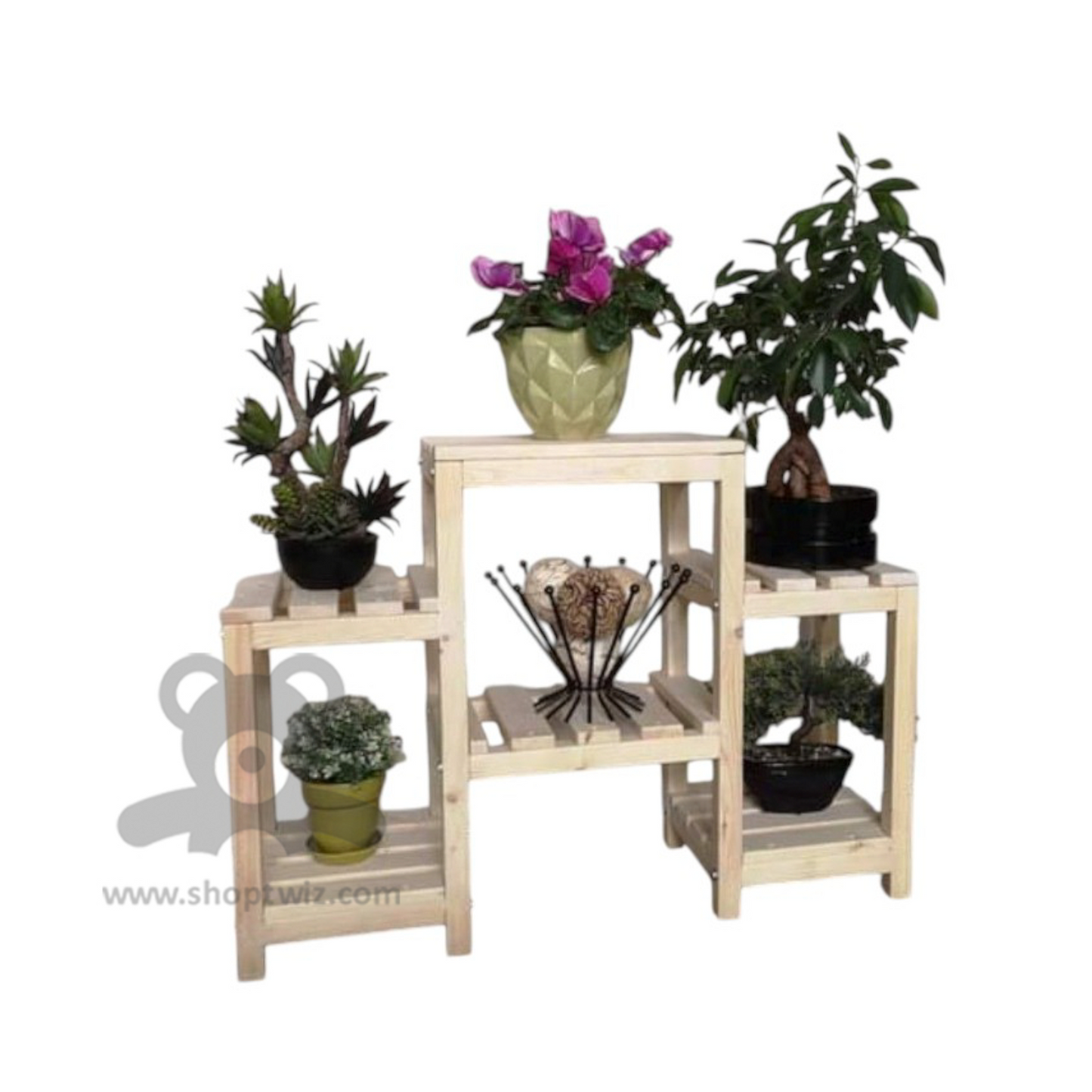ShopTwiz Wooden Three-Joint Pot Stand