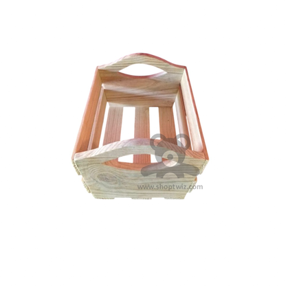 ShopTwiz Wooden Fruit and Vegetable Basket for Kitchen