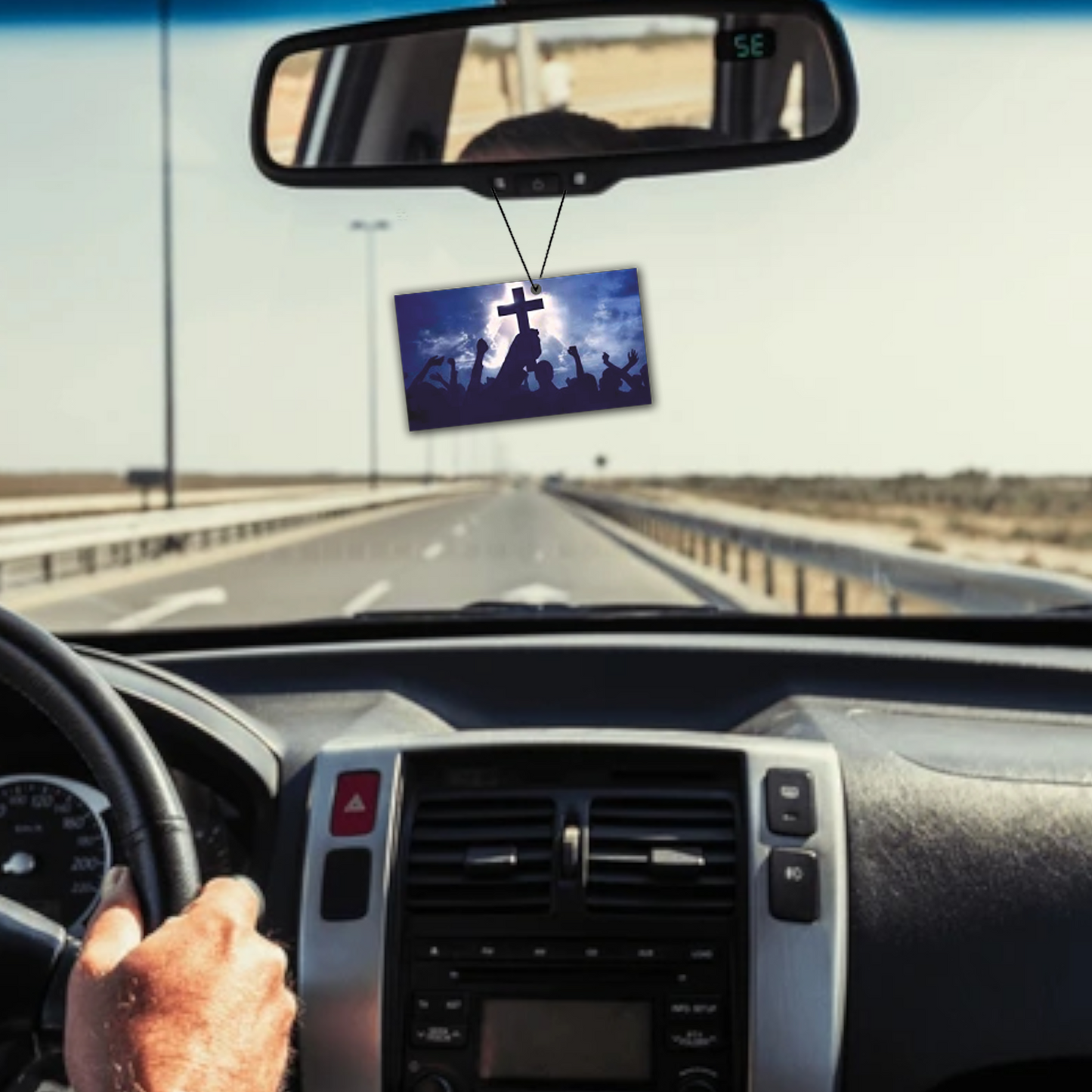 ShopTwiz Sacred Yesu Charm Car Hanging Decorative