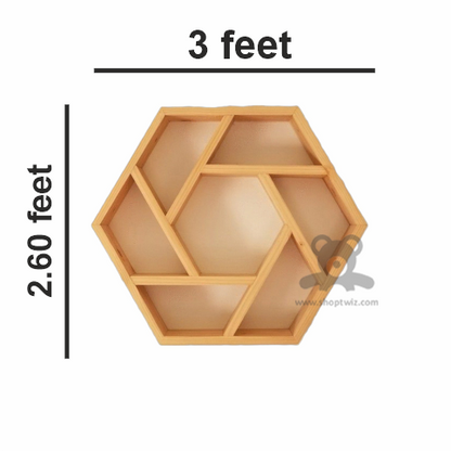 ShopTwiz Wooden Hexagon Style Stand