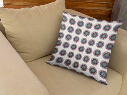 Printed Ethnic Cushion Cover with Filler Included ( 12 inch x 12 inch )