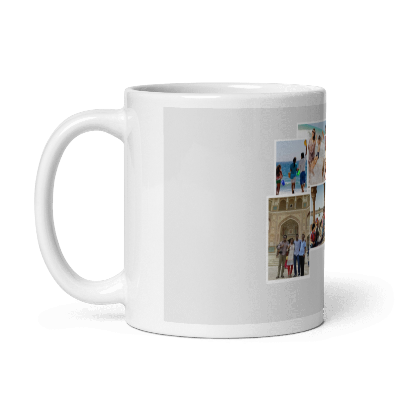 Customized Coffee Mug - Add Your Own Photo -7 Photo Frame Pattern