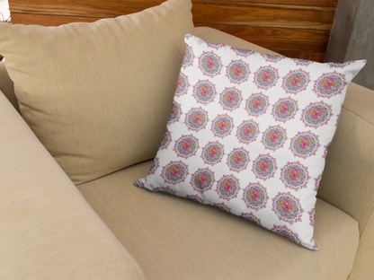 Printed Ethnic Cushion Cover with Filler Included ( 12 inch x 12 inch )