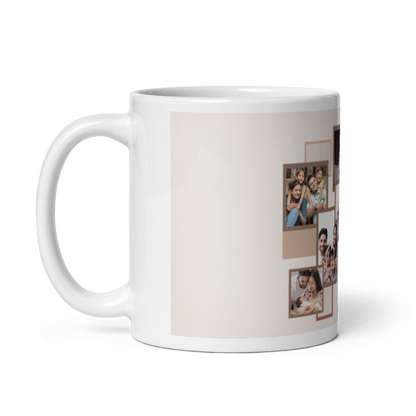 Customized Coffee Mug - Add Your Own Photo -6 Photo Frame Pattern