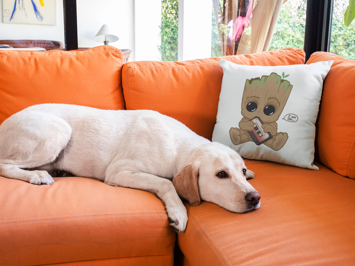 Baby Groot Printed Cushion