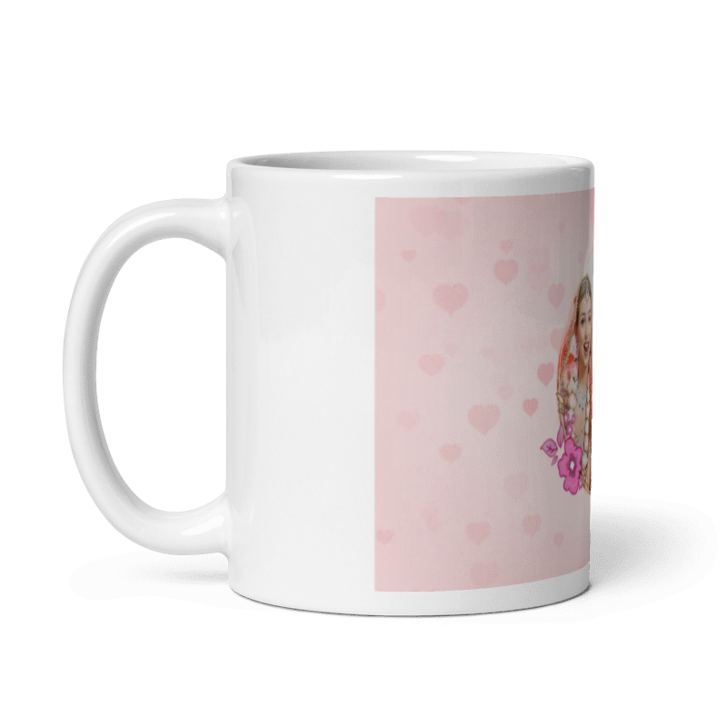 Customized Coffee Mug - Add Your Own Photo -Lovely Pink Background
