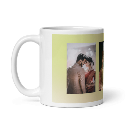 Customized Coffee Mug - Add Your Own Photo -3 Photo Frame Pattern