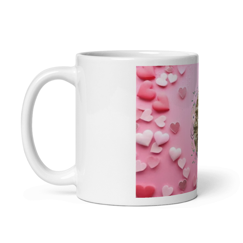 Customized Coffee Mug - Add Your Own Photo - Floral Pattern