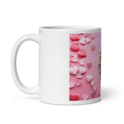 Customized Coffee Mug - Add Your Own Photo - Floral Pattern