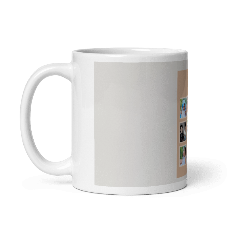Customized Coffee Mug - Add Your Own Photo -9 Photo Frame Pattern