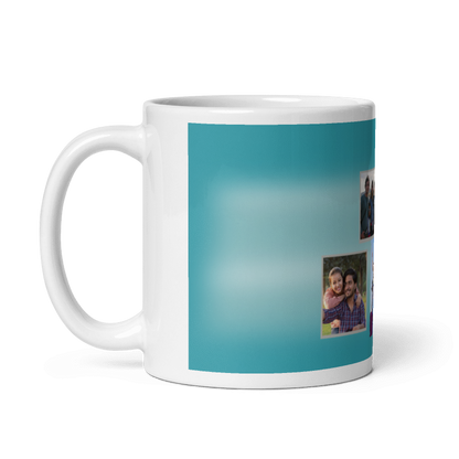 Customized Coffee Mug - Add Your Own Photo -5 Photo Frame Pattern