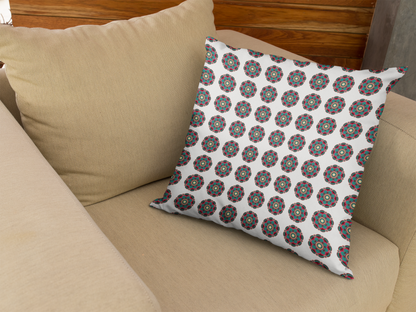 Printed Ethnic Cushion Cover with Filler Included ( 12 inch x 12 inch )