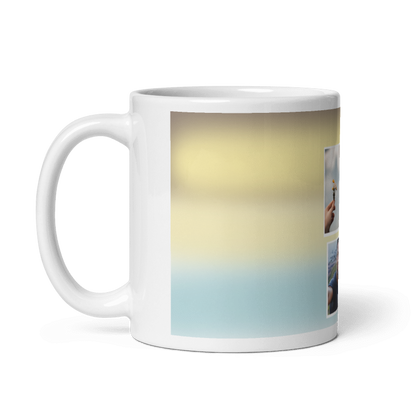 Customized Coffee Mug - Add Your Own Photo -3 Photo Frame Pattern